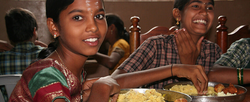 Three healthy meals for a child in India