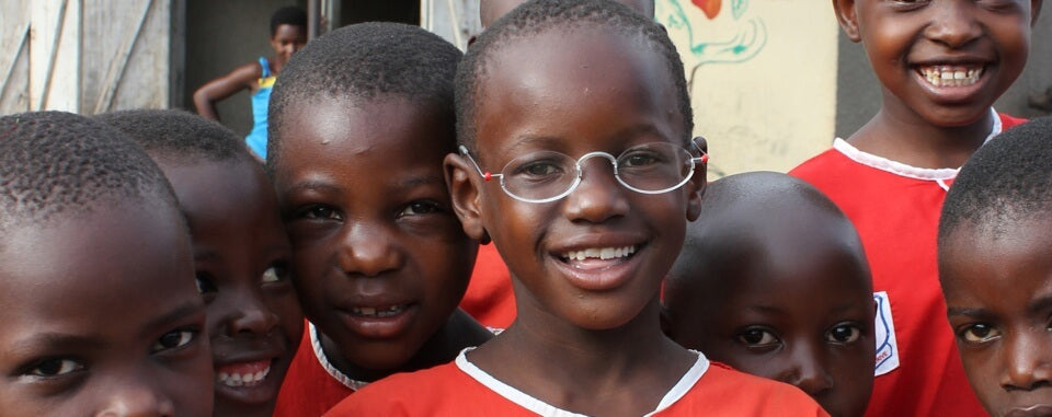 Glasses for a child in Rwanda