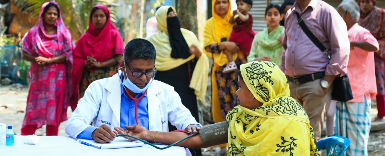 5 Minuten mobiles Krankenhaus für einen Menschen in Bangladesch