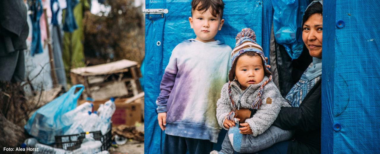 30 g of milk powder for a baby in a refugee camp in Greece